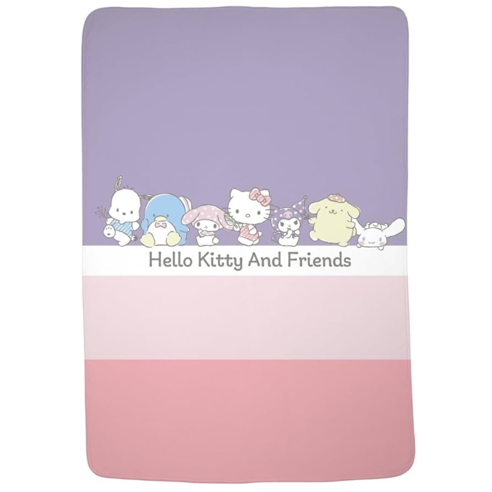 New Hello Kitty & Friends Plush Blanket 62x90